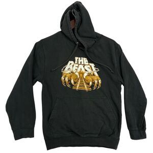 Kings Island The Beast Roller Coaster Hoodie Black Gold Claw Graphic Small S